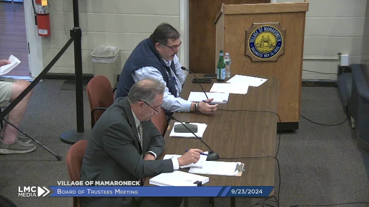 Thumbnail image for 18499 - Village of Mamaroneck Board of Trustees Meeting 9-23-24